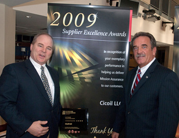 Raytheon Awards Cicoil Supplier Excellence Award
